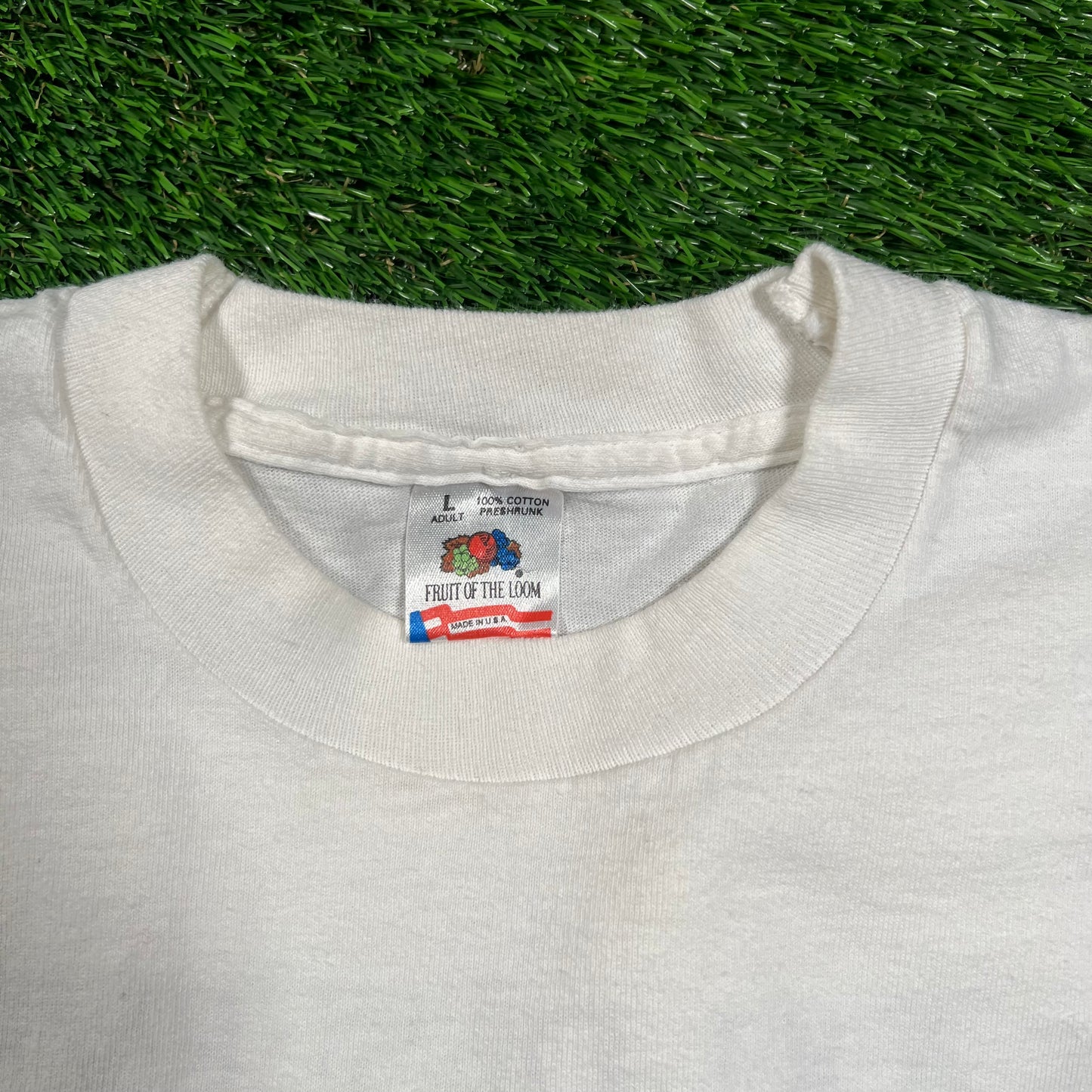 1992 Whitewater Rafting "Mona Lisa" Tree White Size Large USED v18446