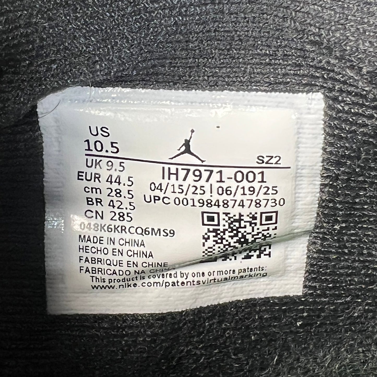 Jordan Jumpman Jack Travis Scott Chase B Black Night Silver (2025) Size 10.5 USED s22059