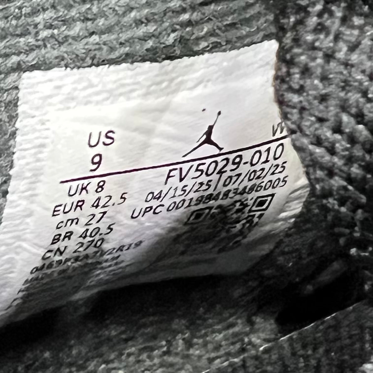 Jordan 4 Black Cat (2025) Size 9 NEW s23623