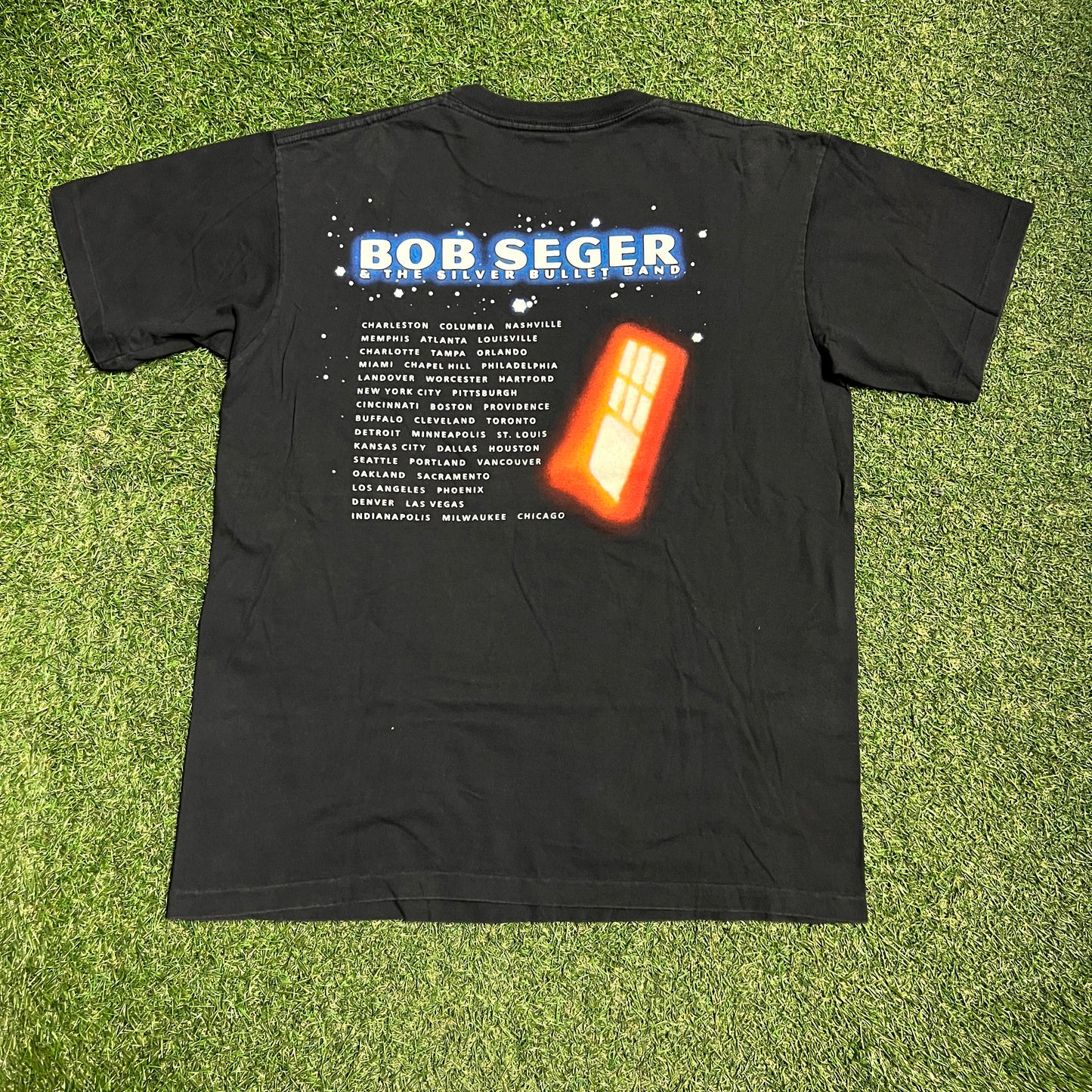1998 Bob Seger Its a Mystery Black Tee Size Large USED v16136