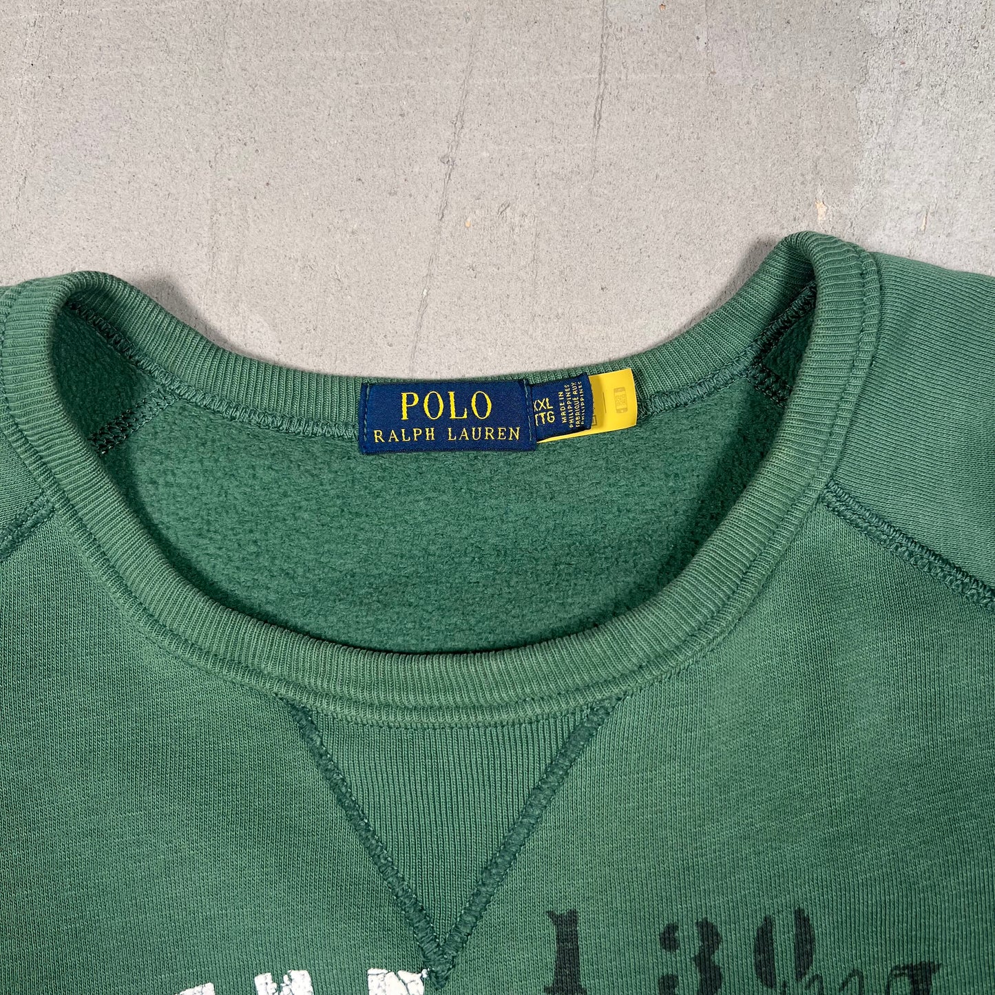 Polo Ralph Lauren Green Athletic Division Crewneck Size XXL USED v18992