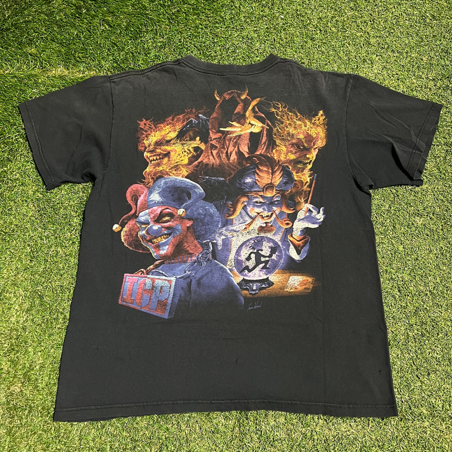 Y2K Isane Clown Posse Double Sided Black Tee Size Large USED v16045
