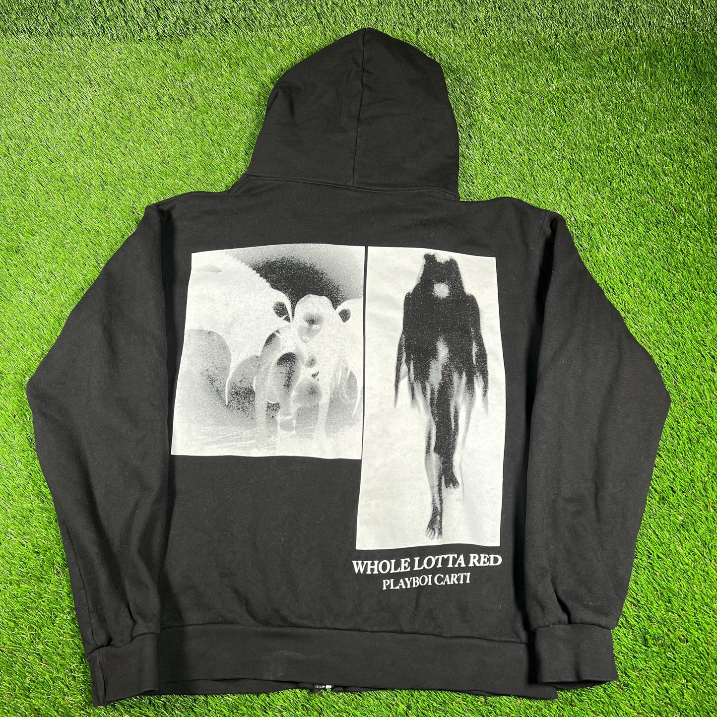 Playboi Carti Black "Ghost" Hoodie Size Medium USED x14489