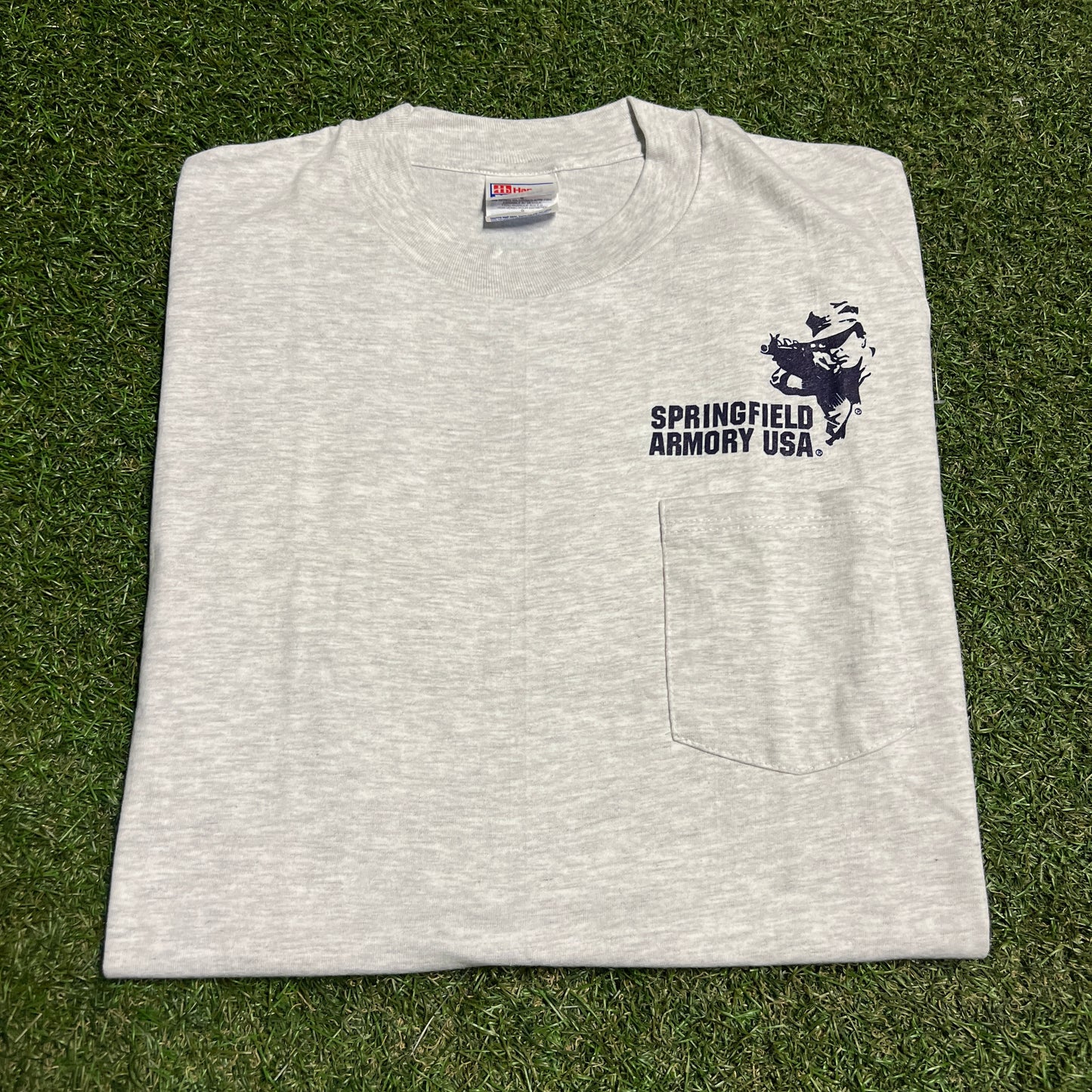 1997 Springfield Armory Guns Grey Tee Size Large USED v16467