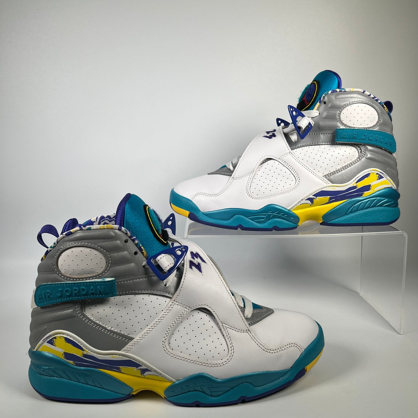 Jordan 8 White Aqua (2019) Size 8M/9.5W USED s18597