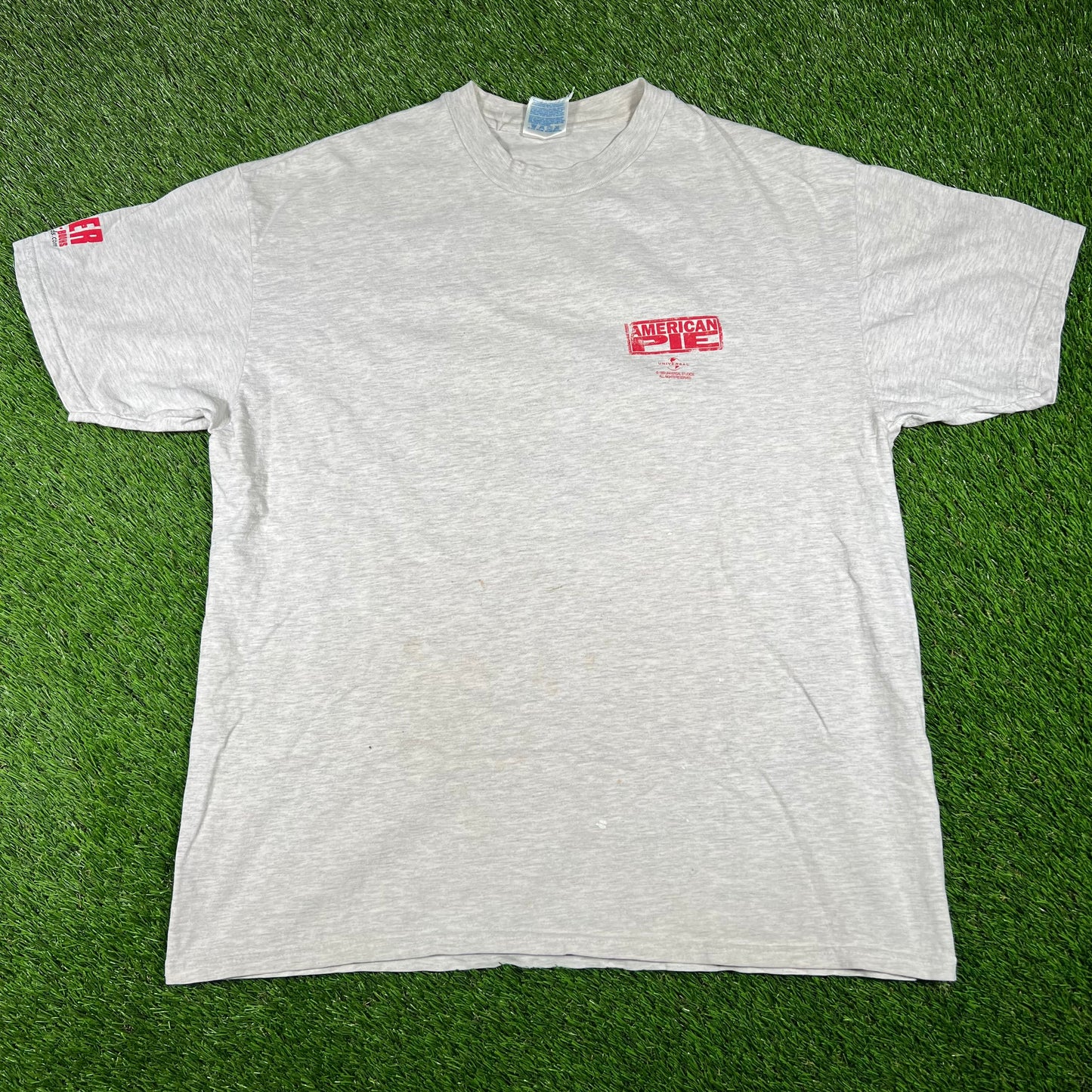 1999 American Pie Promo Grey Tee Size XL USED v16667