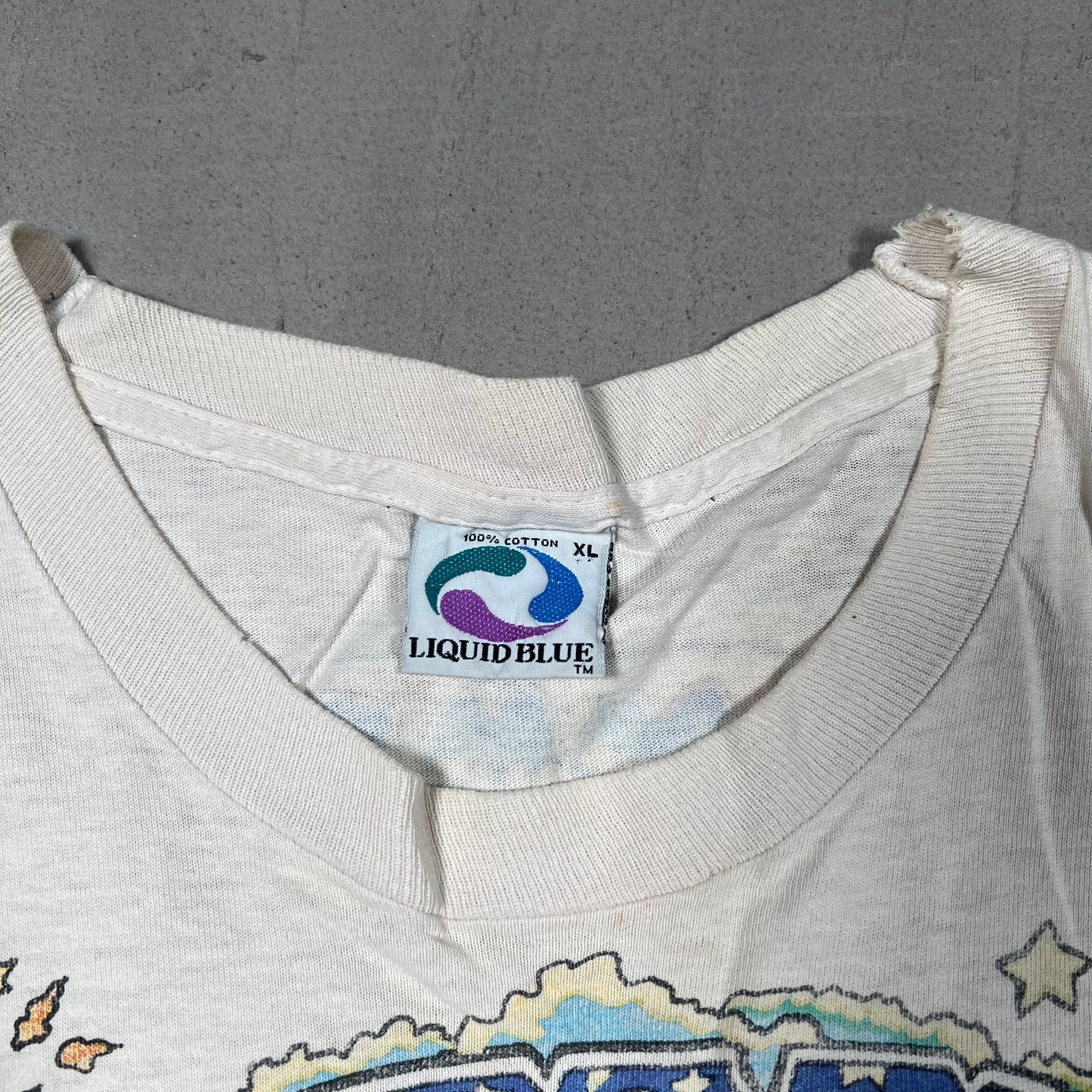 Grateful Dead Skeleton Holding Lightning Tie Dye 1992 Tee Size XL USED v7996