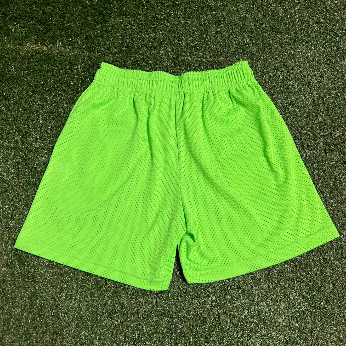 Eric Emanuel Green Logo Green Lightning Bolt Shorts Size Medium USED x14111