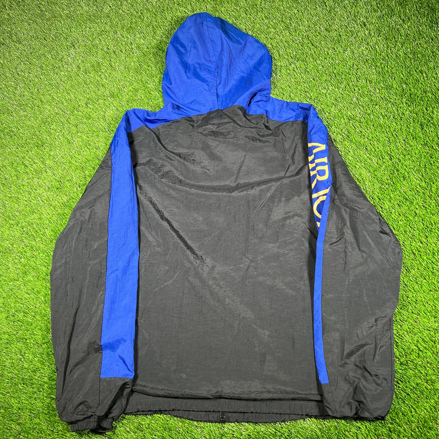 Nike Air Jordan Modern Black/Blue Zip Up Light Jacket Size Large USED v16911