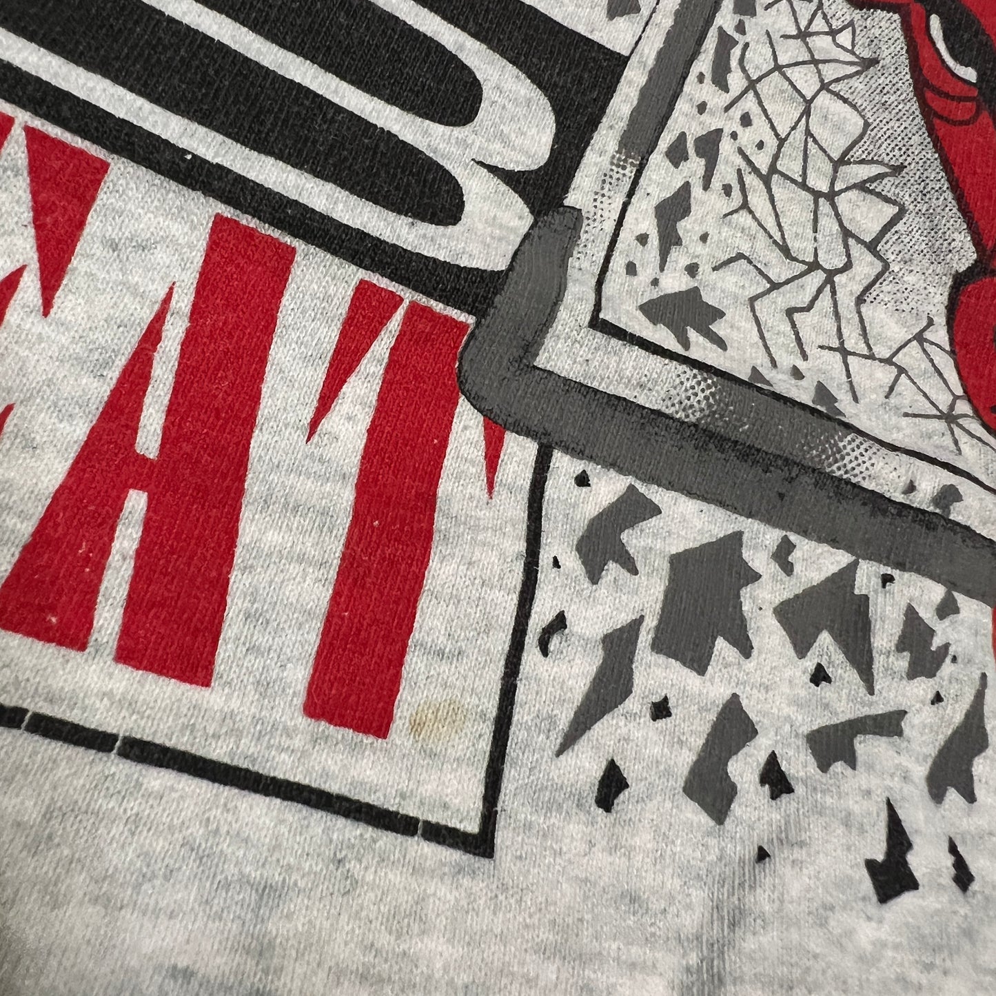 1993 Chicago Bulls World Champs Grey Tee Size XL USED v16305