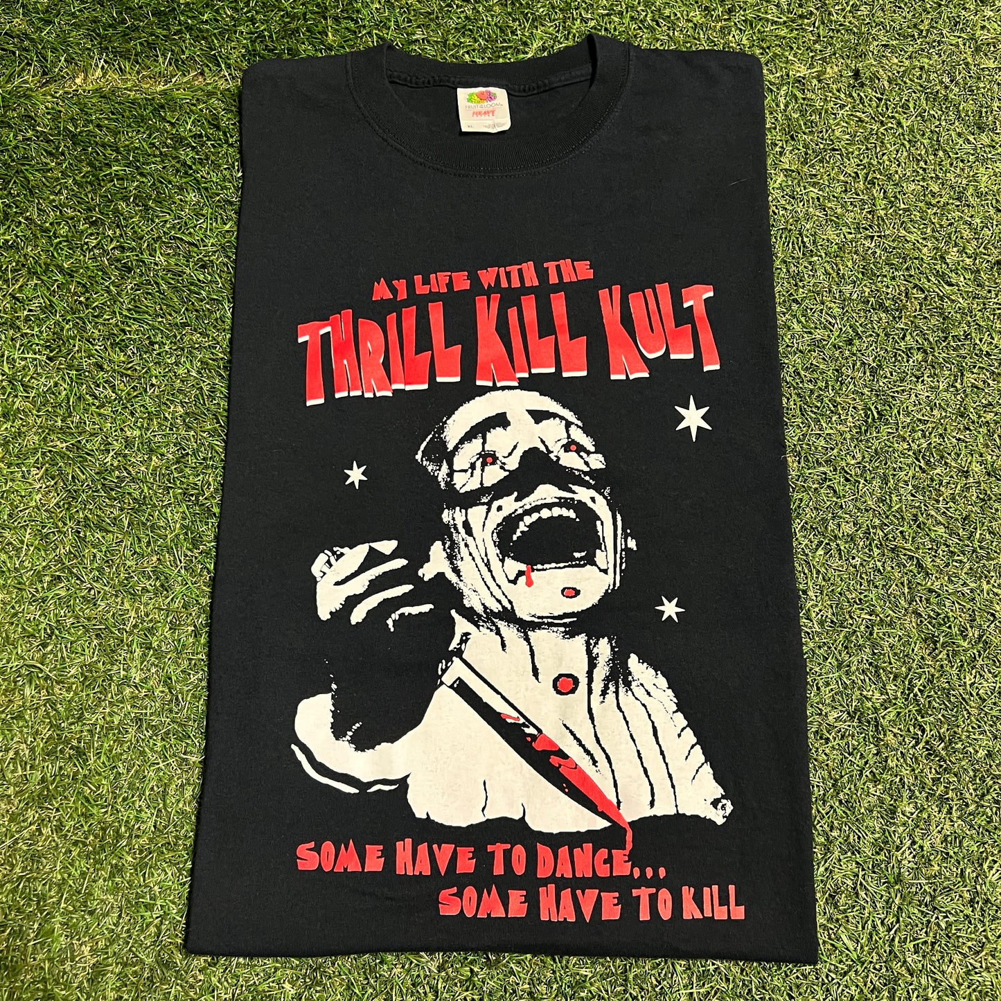 Y2K Thrill Kill Cult Black Tee Size XL USED v16109