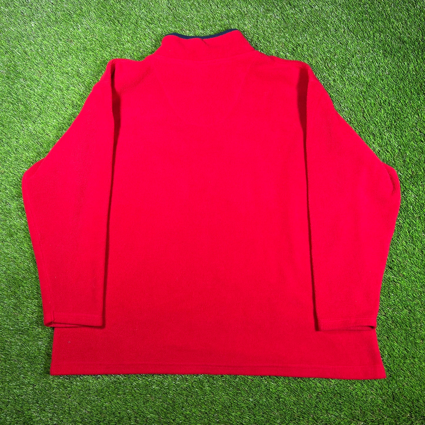 2000 Looney Tunes Embroidered Half Zip Red Fleece Size XXL USED v17046