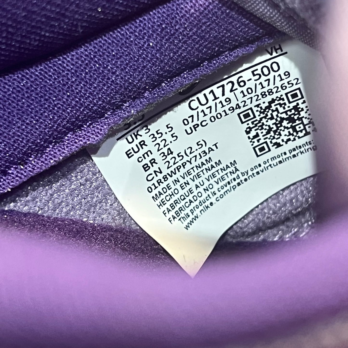 Nike Dunk Low Plum 2020 Size 3.5 NEW s15289