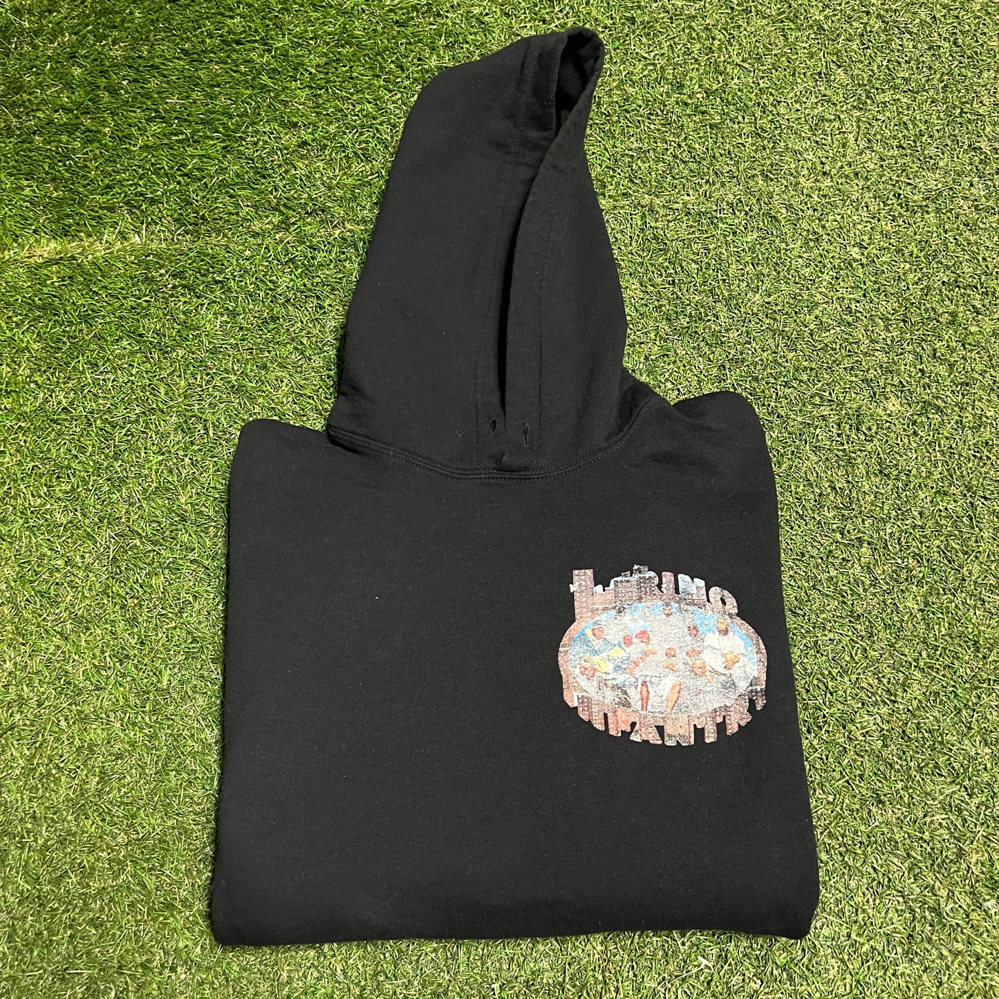 Marino Infantry Wu Tang Black Hoodie Size Large USED x13706