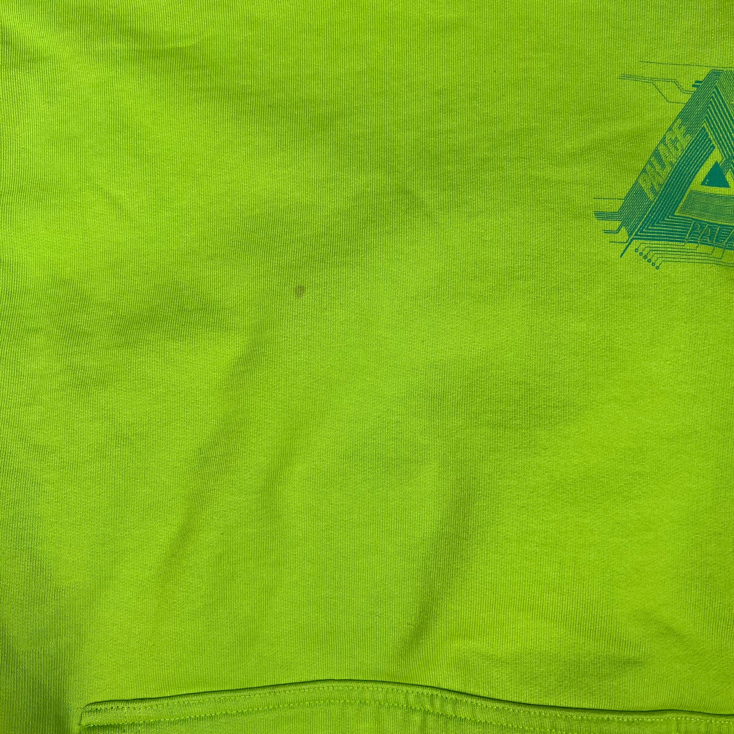 Palace Electric Lime Green Hoodie Size Medium USED x14101