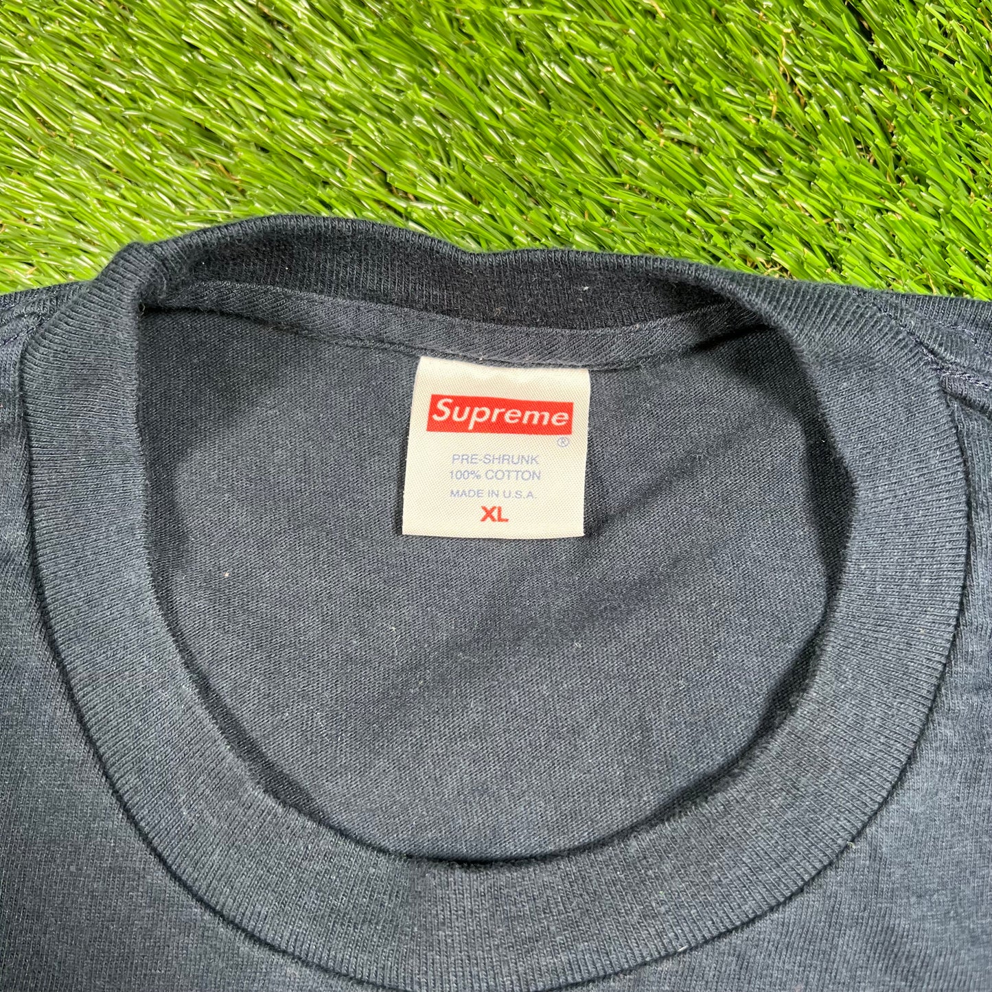 Supreme Blank Navy Blue Tee Size XL USED x14434