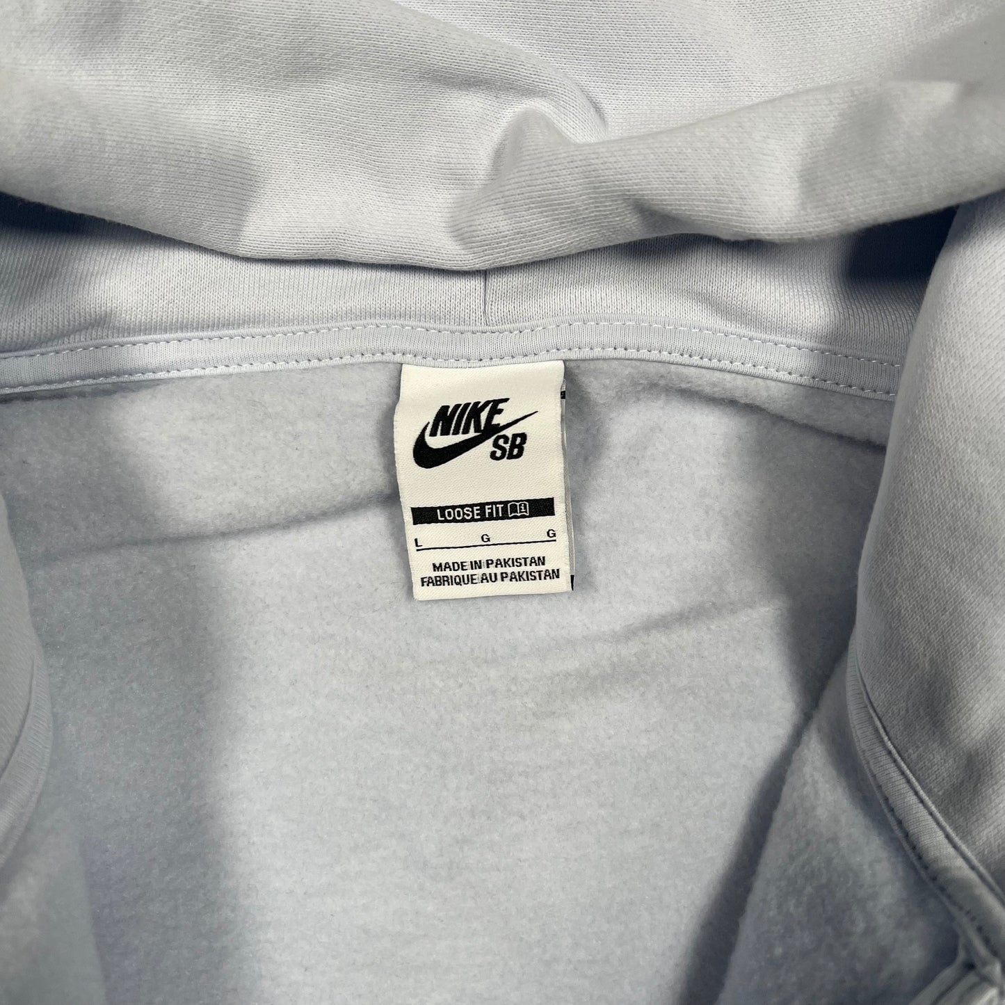 Nike SB Lobster Light Blue Zip Up Hoodie Size Large USED v19042