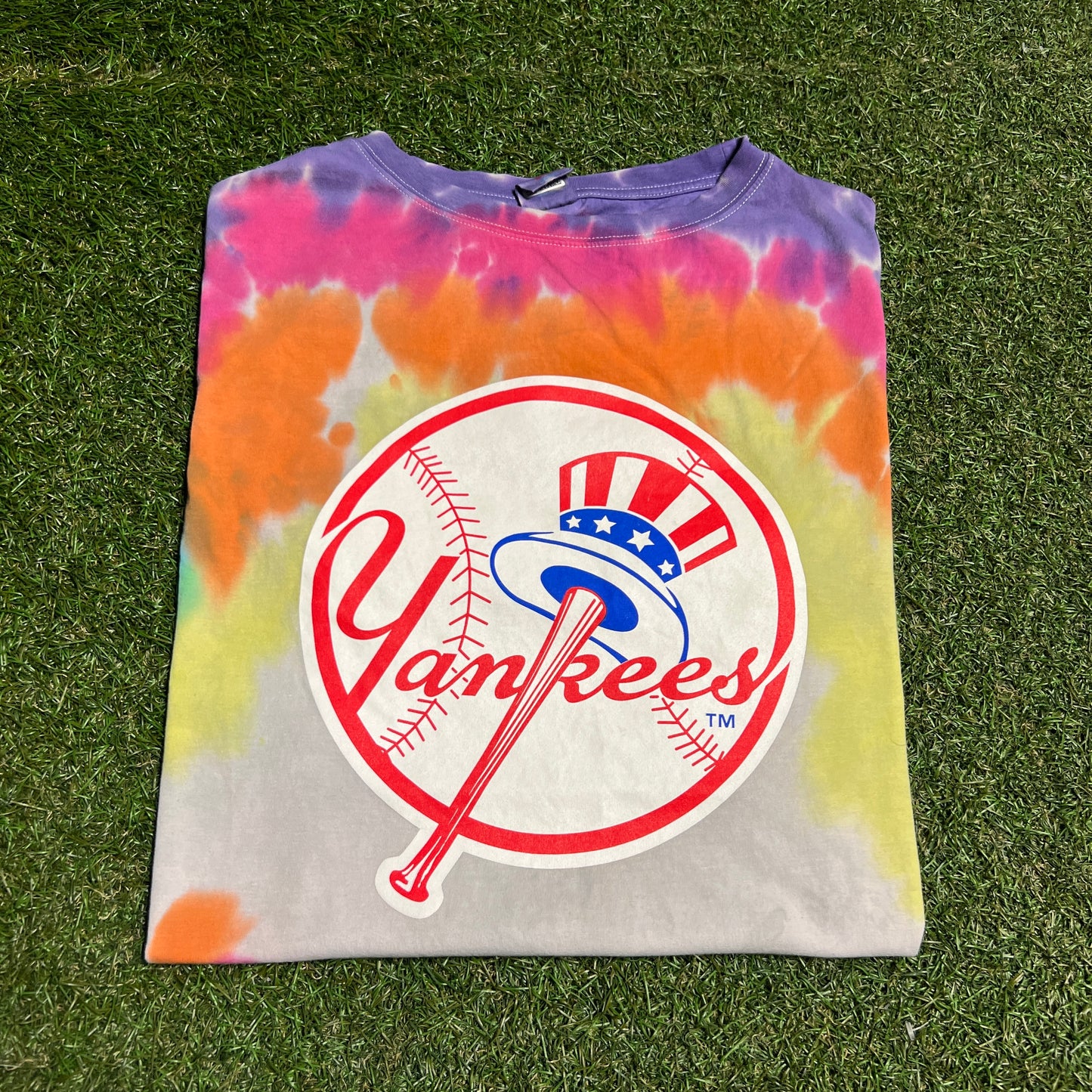 Eric Emanuel x Yankees Tie Dye Tee Size Small USED x14178