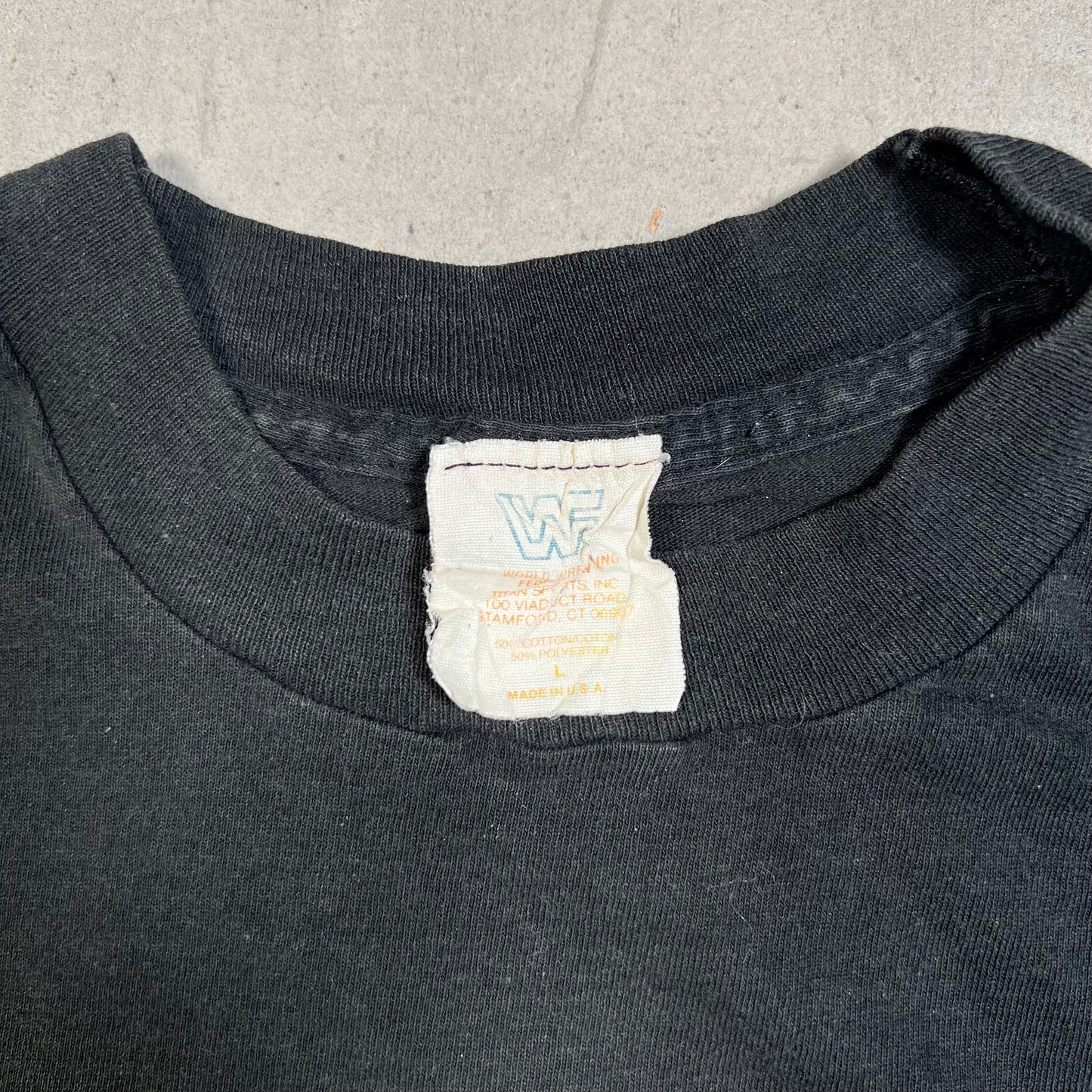 1992 WWF Wrestlemania VIII Black Tee Size Large USED v19562