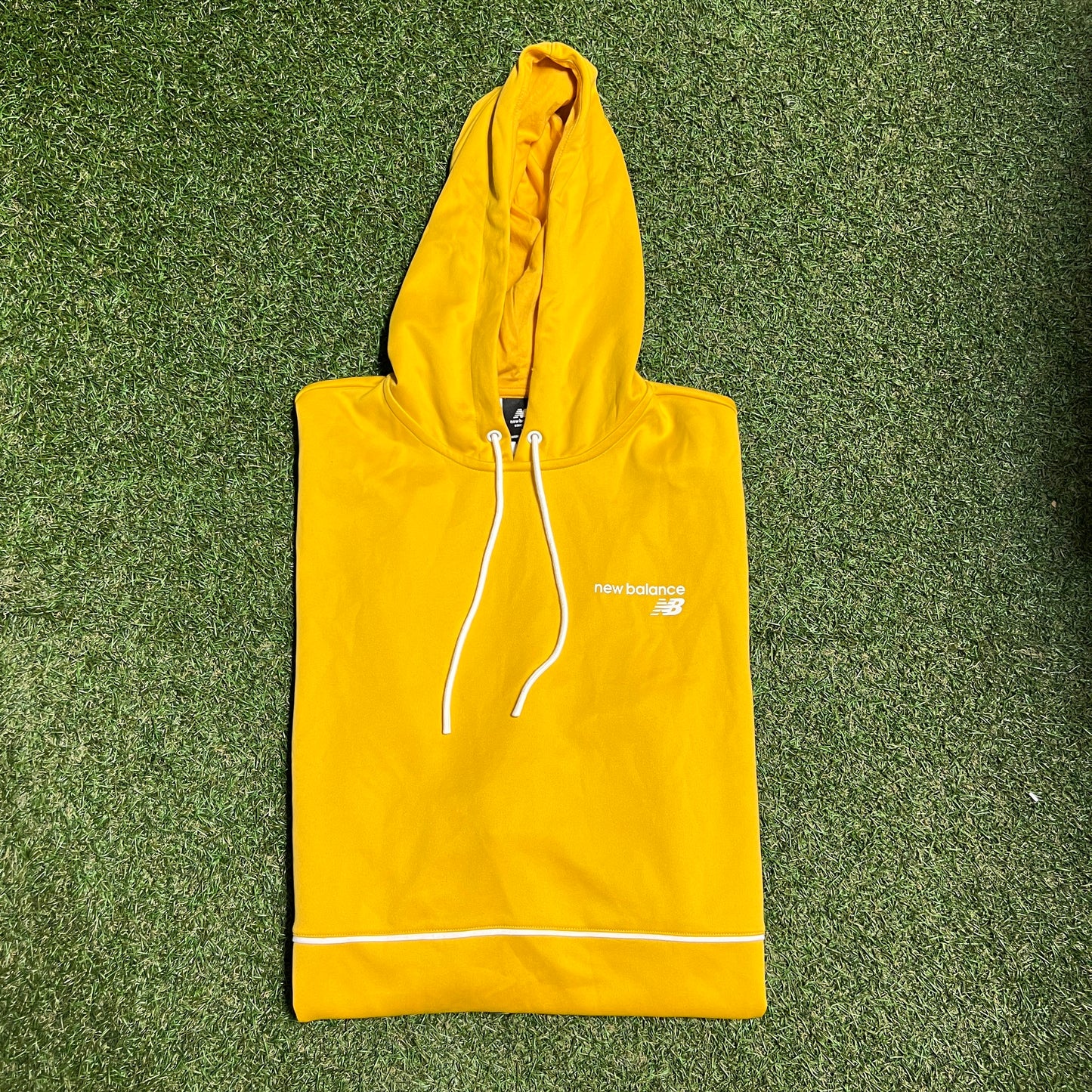 New Balance Blue Sleeves Yellow Hoodie Size Medium NEW v16026