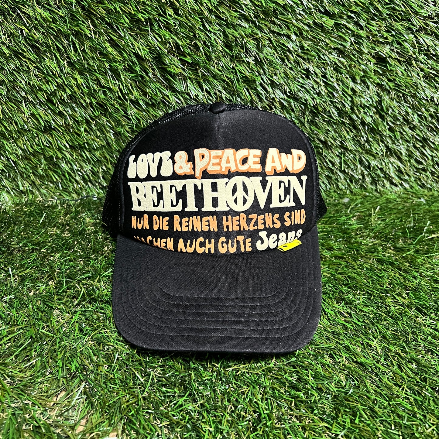 Kapital Beethoven Black Trucker Hat USED x13592