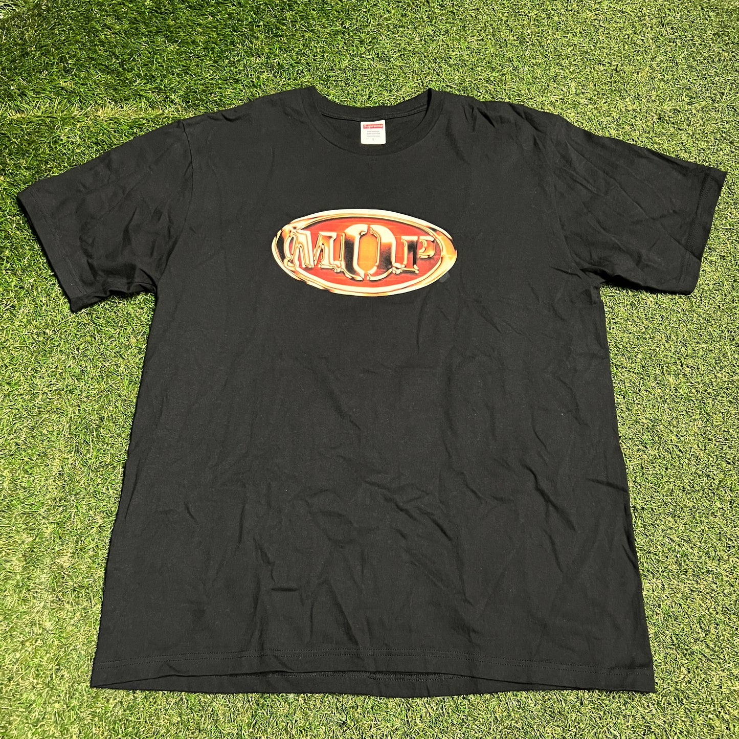Supreme M.O.P. Black Tee Size Large USED x13561