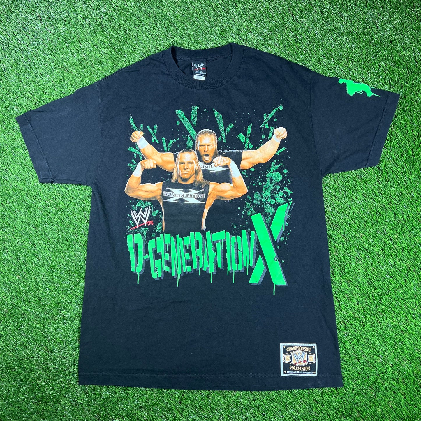 2007 WWE D-Generation Triple H and Shawn Michaels Tee Size Large USED v17103