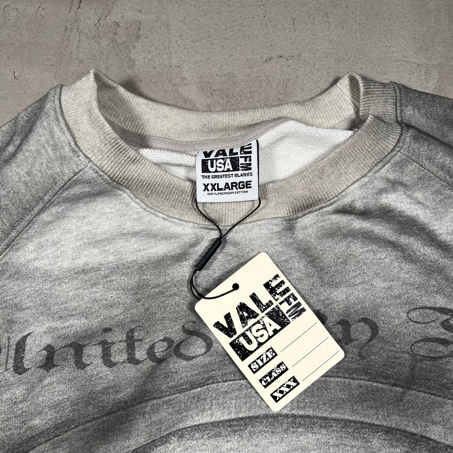 Vale Stone Control Yourself Cropped Grey Crewneck Size XXL NEW x17453
