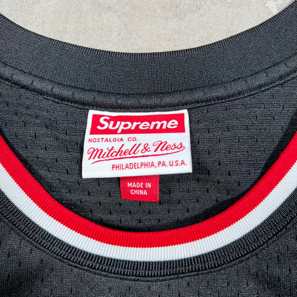 Supreme Mitchell & Ness Basketball Jersey Black (2021) Size XL USED x18385