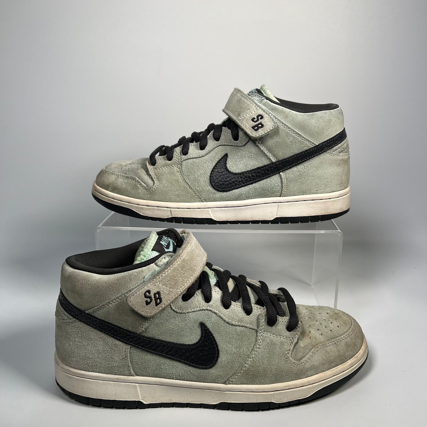 Nike SB Dunk Mid Sea Crystal Ice Green (2009) Size 9.5 USED s17775