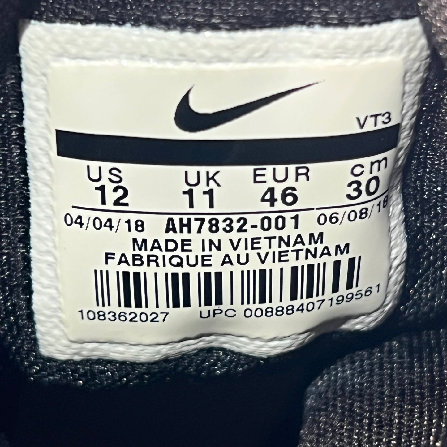 Nike Air Presto Mid Acronym Cool Grey (2018) Size 12 USED s21818