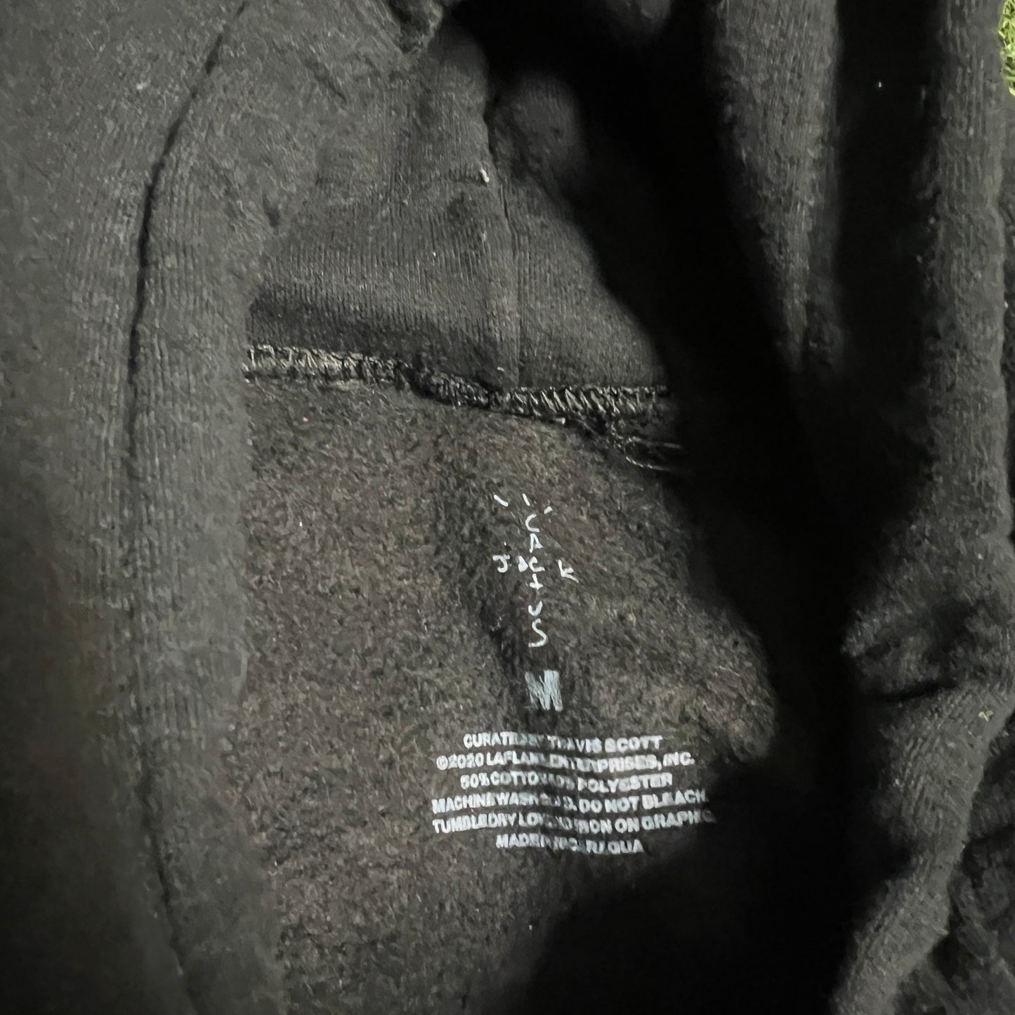 Cactus Jack Playstation Black Hoodie Size Medium USED x13806