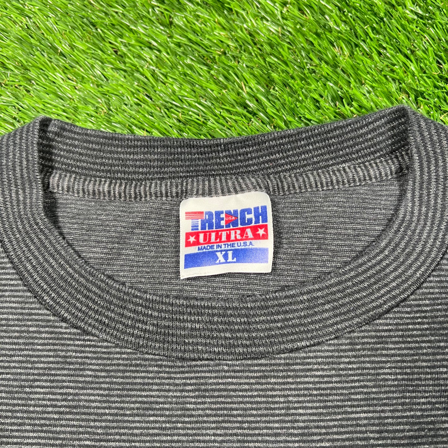 1994 NY Giants 75 Years Striped Black Tee Size XL USED v18054