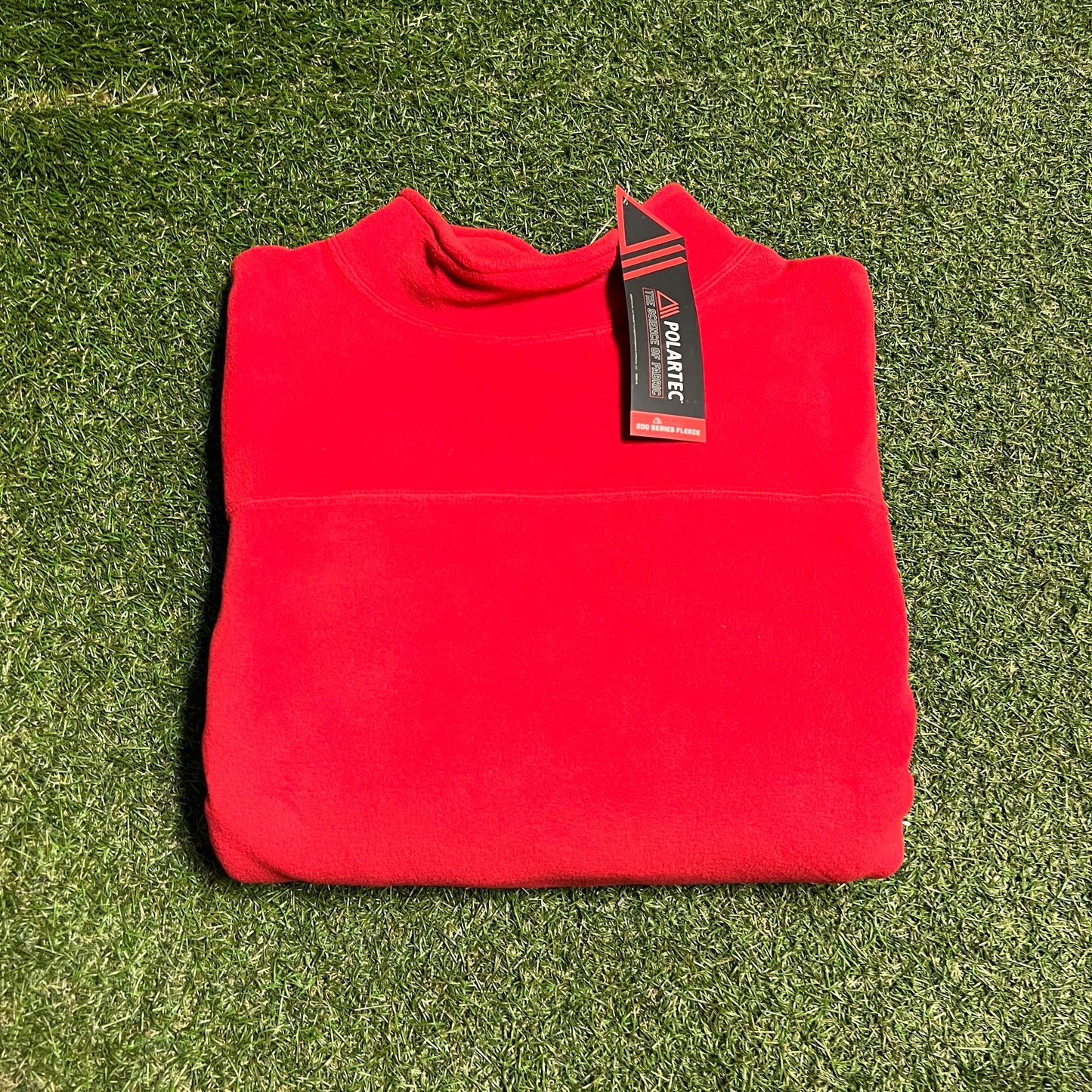 Supreme Polartec Mock Neck Red Fleece Size Large NEW x14049