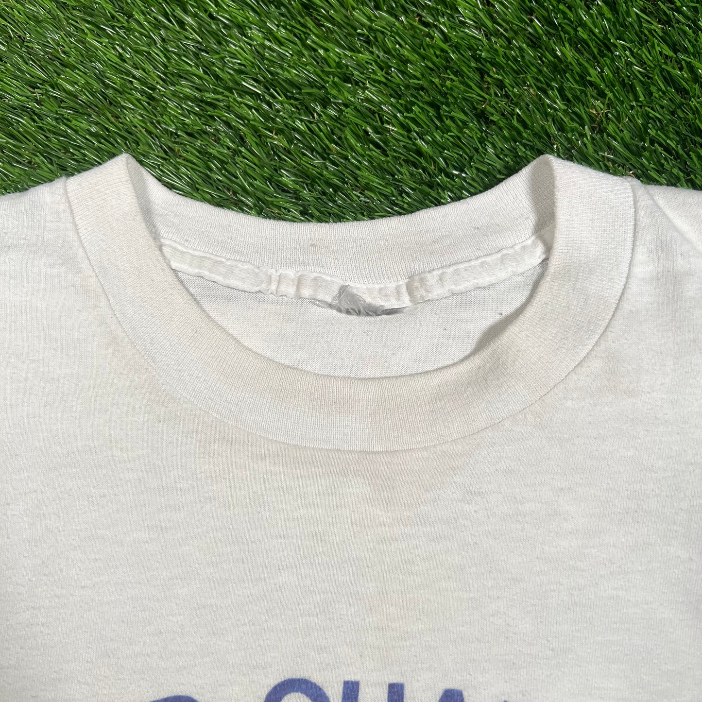 1988 LA Lakers Three Peat World Champs White Tee Size Medium USED v18106