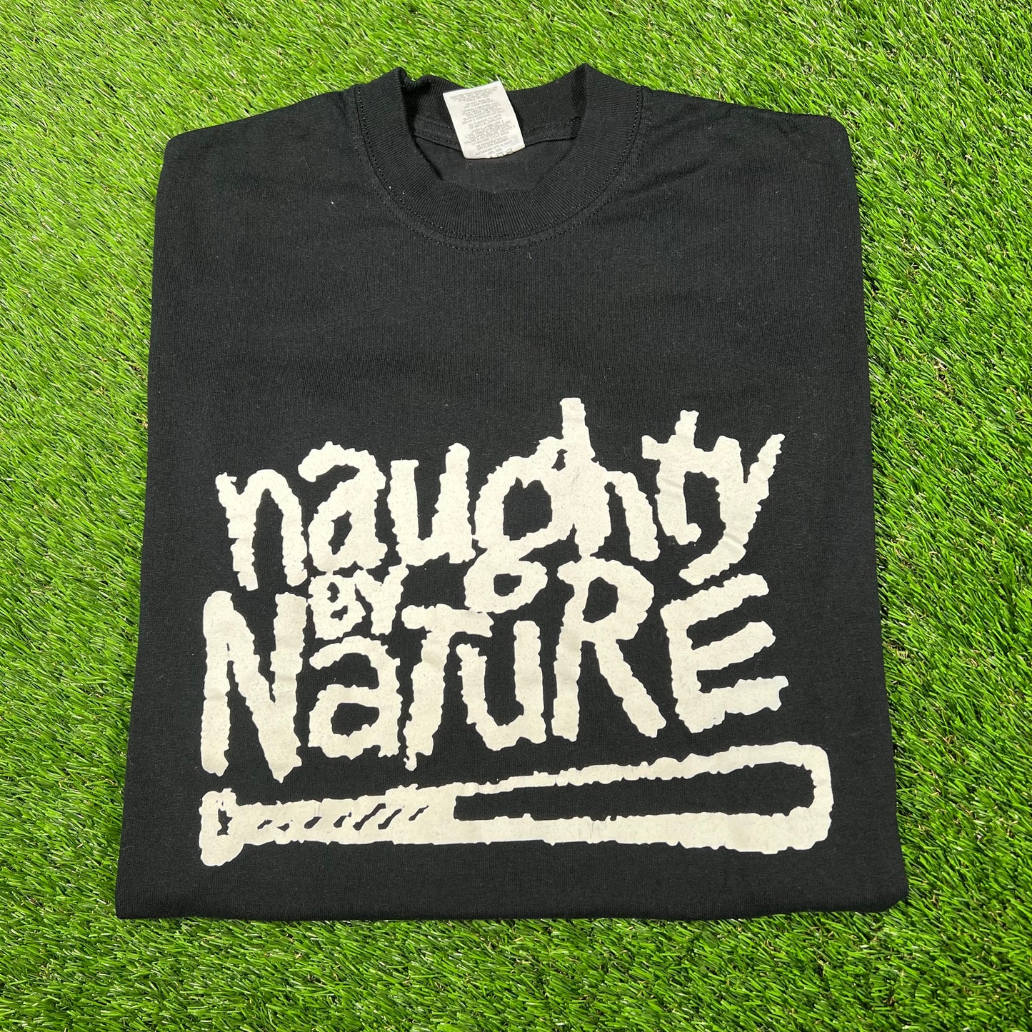 Y2K Naught by Nature Black Tee Size Large USED v16967