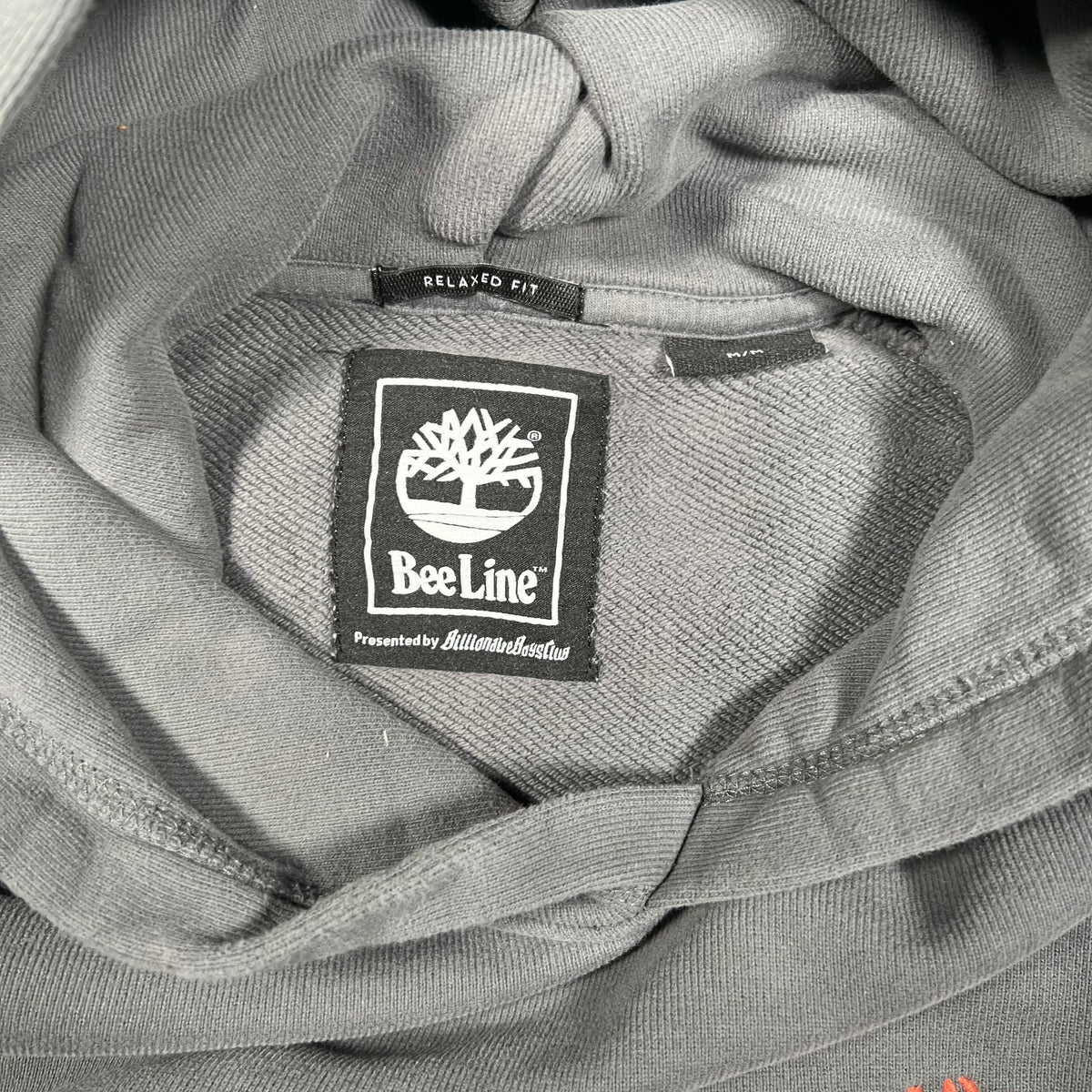 BeeLine Timberland Billionaire Boys Clube Grey Hoodie Size Medium USED v18094