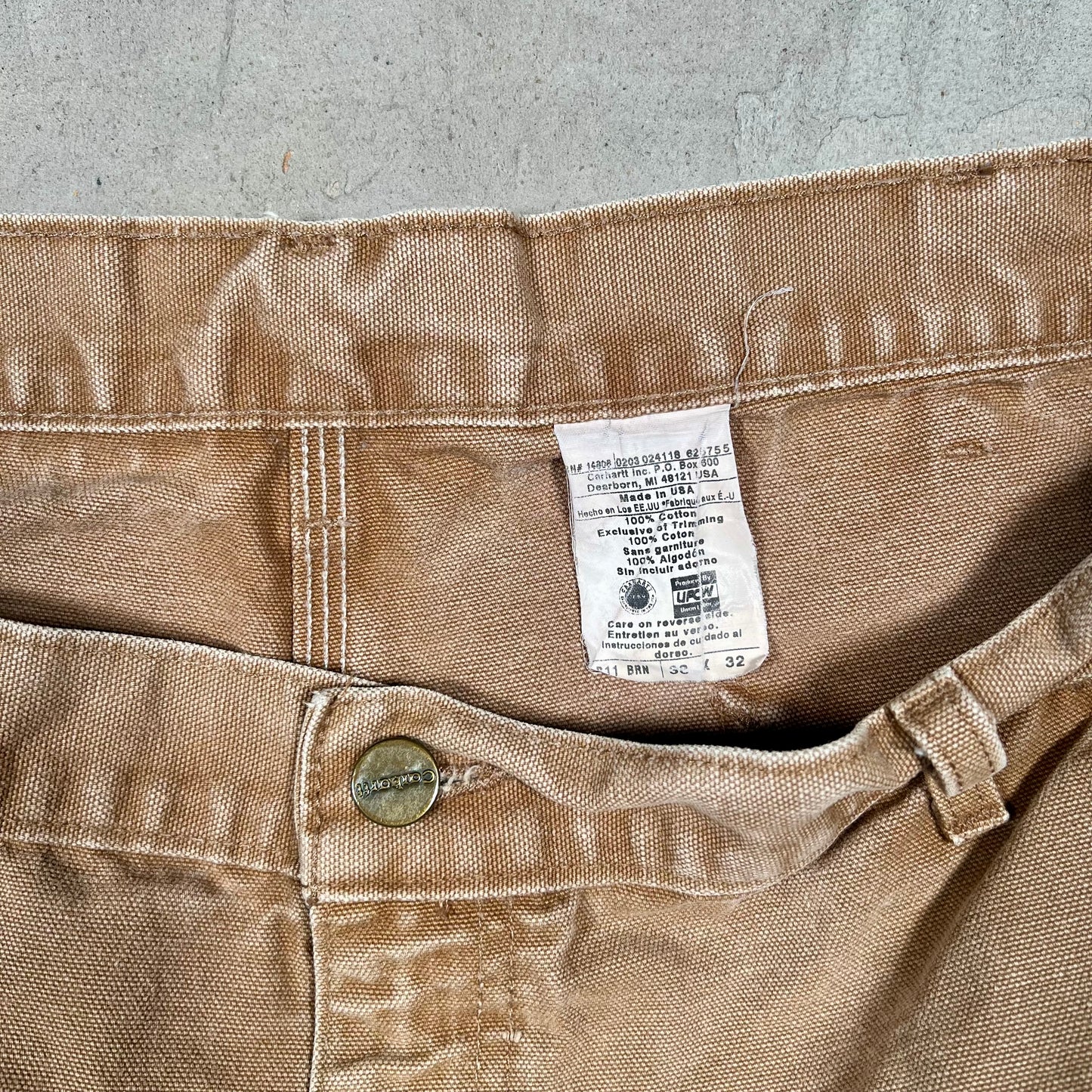 1990's Carhartt Tan Carpenter Pants Size 32 USED v19280