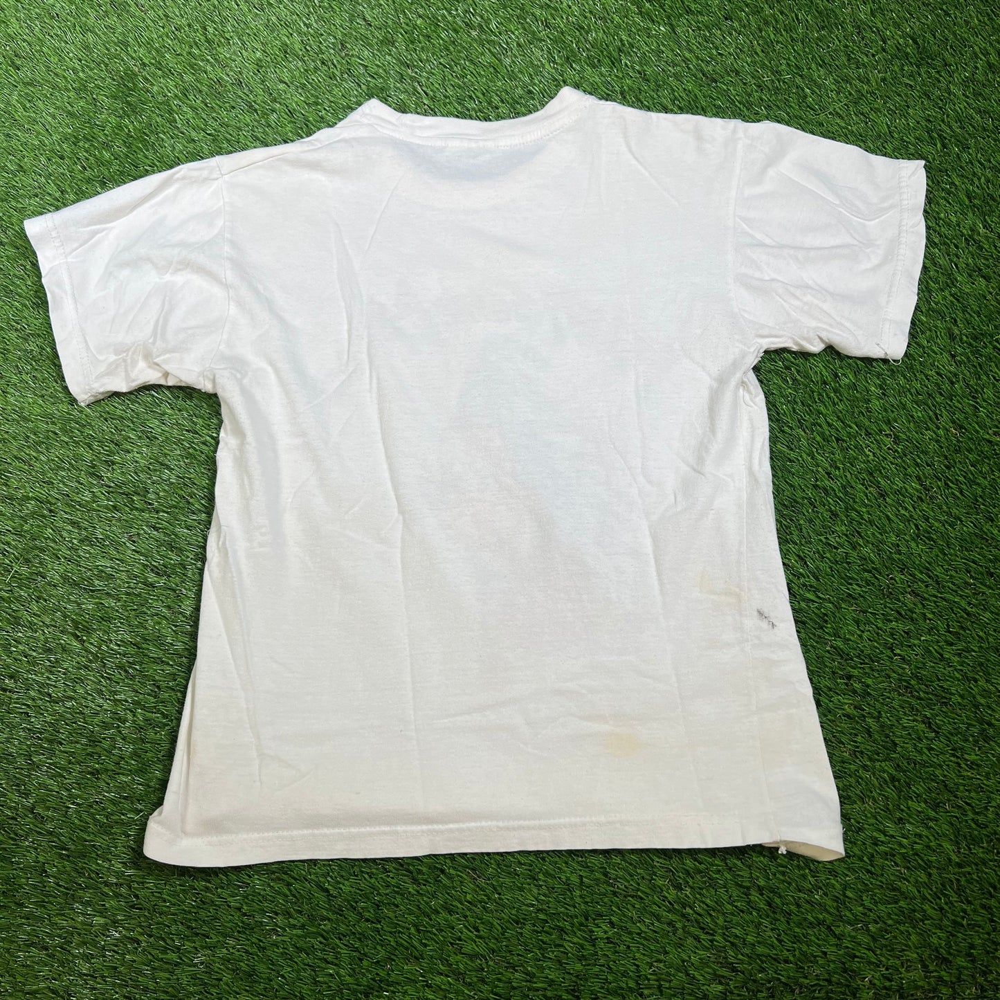 1990s Rasta Mickey Mouse White Tee Size Small v16518