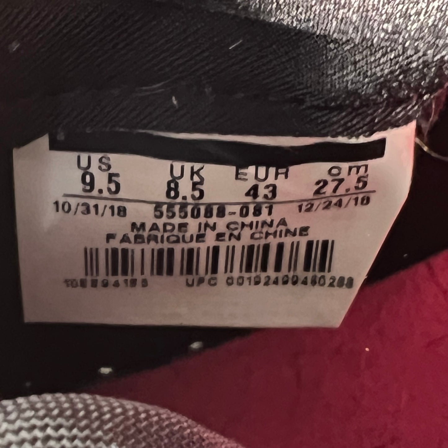 Jordan 1 High Black Crimson Tint (2019) Size 9.5 USED s21942