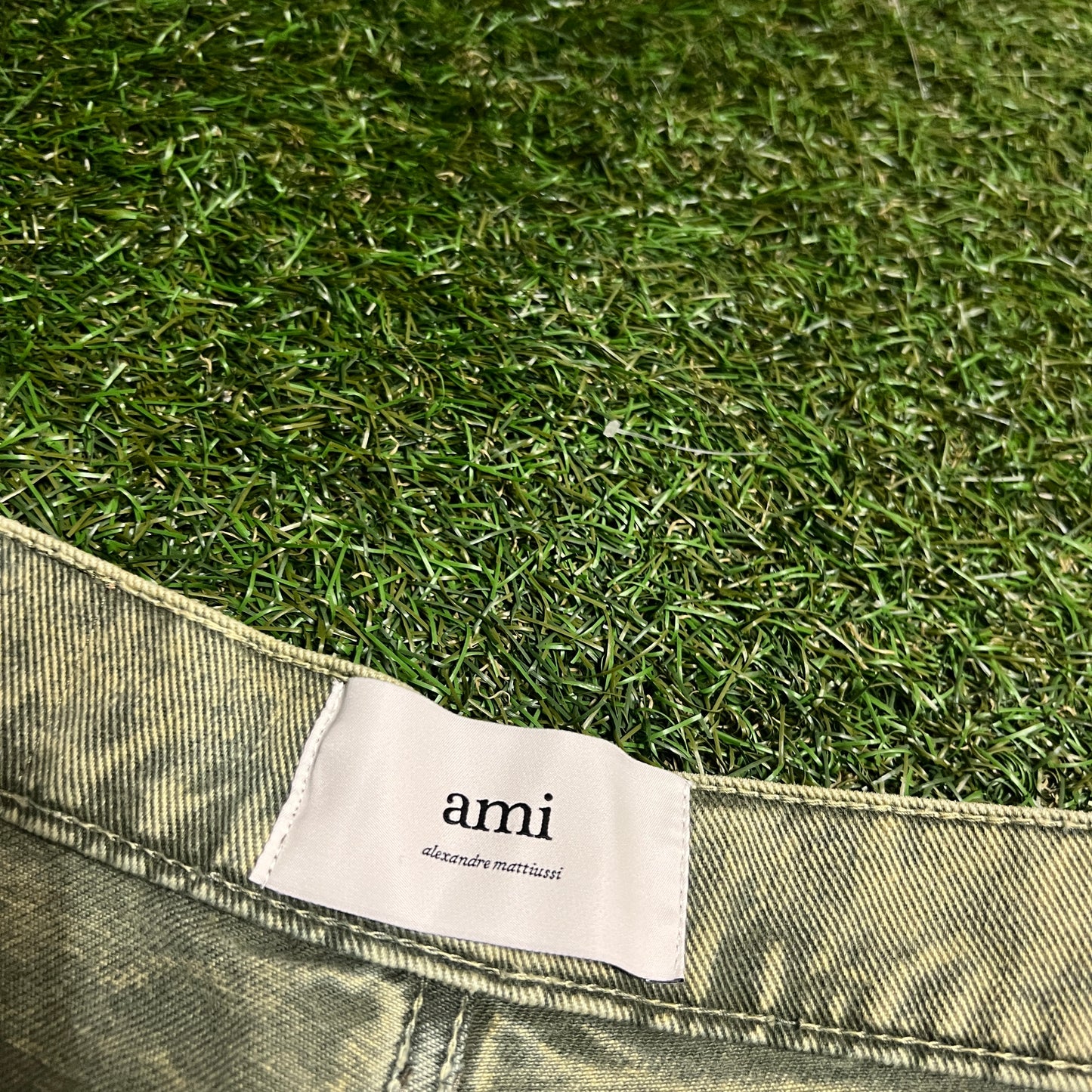 Ami Alexandre Mattiussi Coeur Green Sage Cargo Pants Size 32 NEW x13296