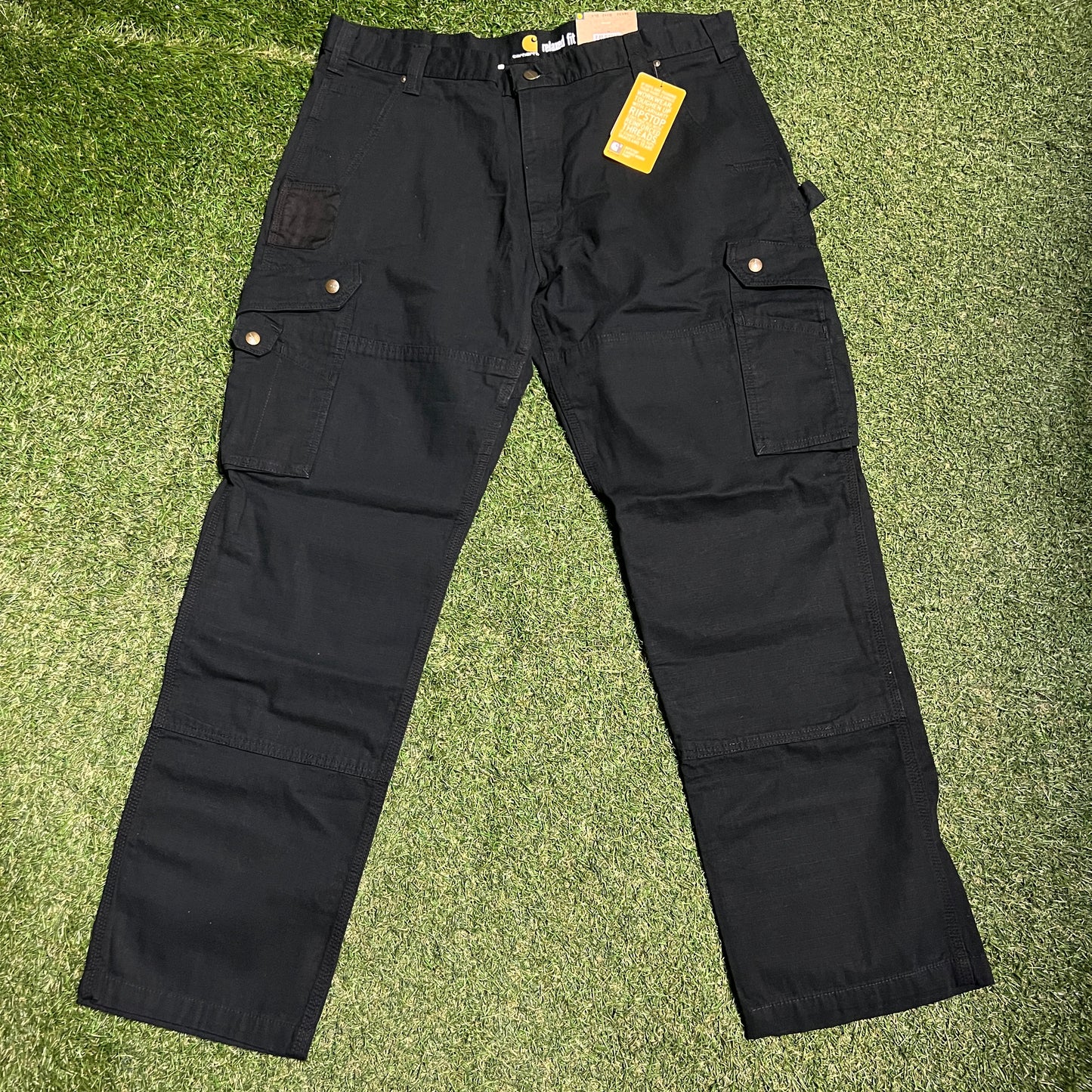 Carhartt Black Ripstop Utility Pants Size 38 NEW v16359