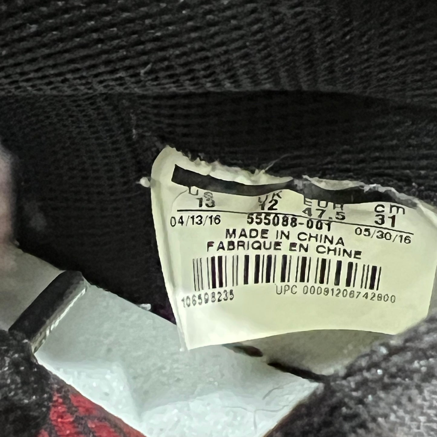 Jordan 1 Bred Banned (2016) Size 13 USED s18512