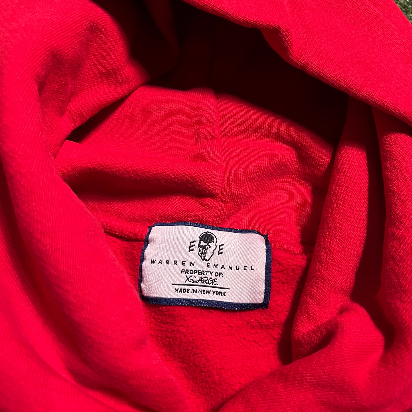 Eric Emanuel "NYC 6 on 1 Classic" Red Hoodie Size XL USED x13426