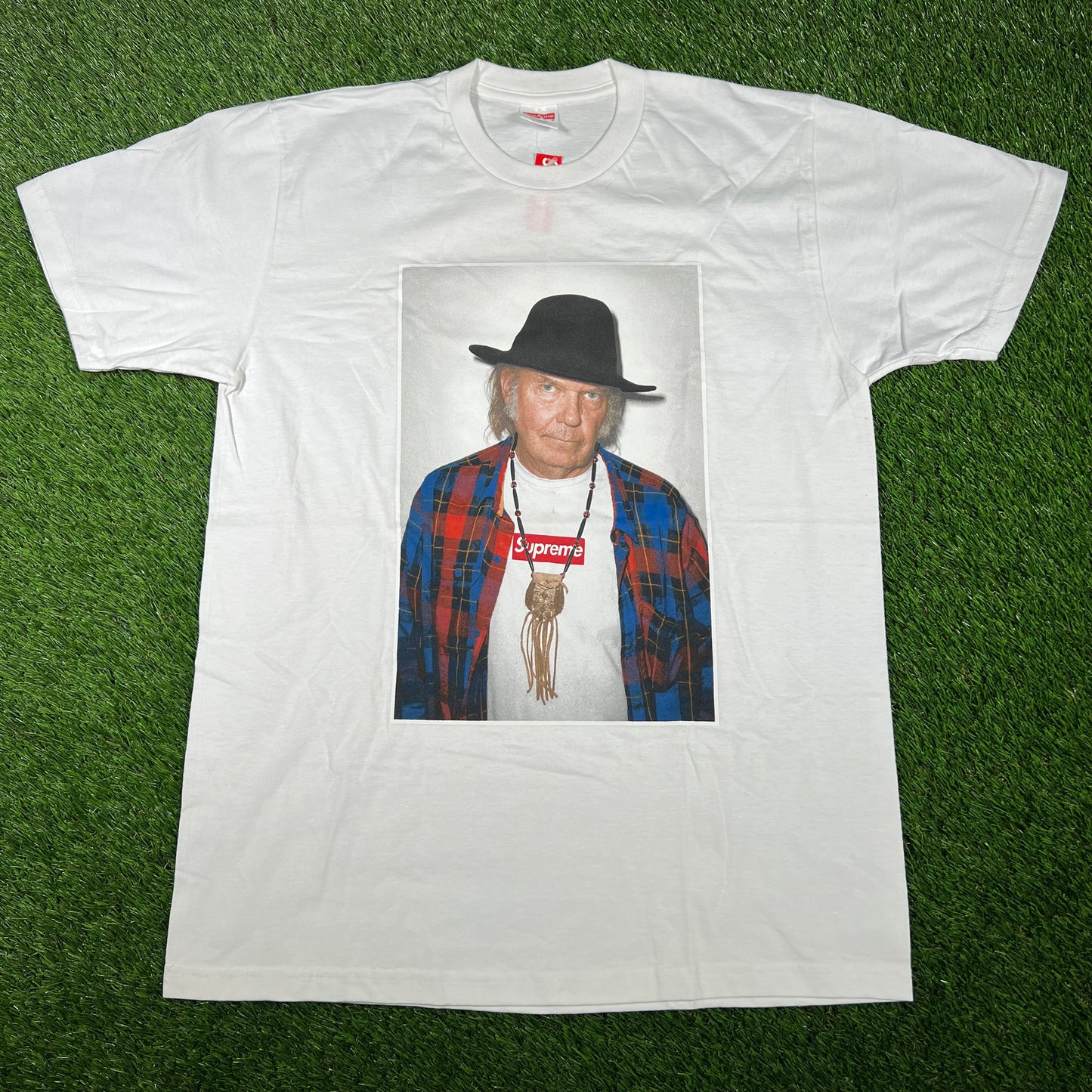 Supreme Neil Young 2015 Photo White Tee Size Large NEW x14505