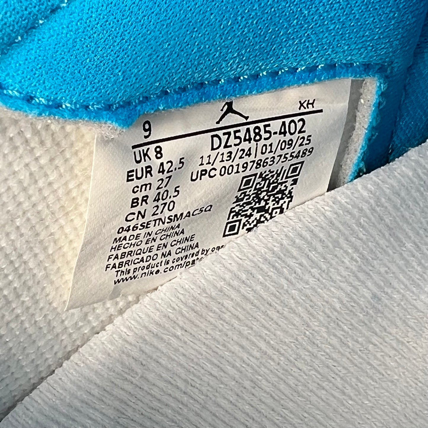 Jordan 1 UNC Reimagined (2025) Size 9 NEW s17462