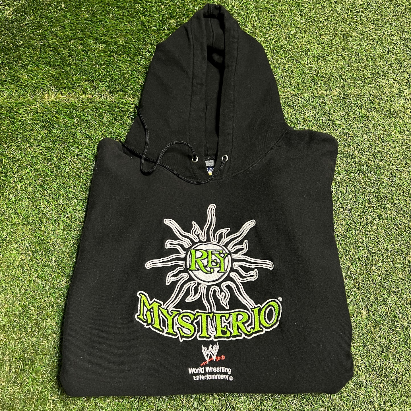 Rey MMysterio WWE Embroidered Black Hoodie Size XXL USED v16174