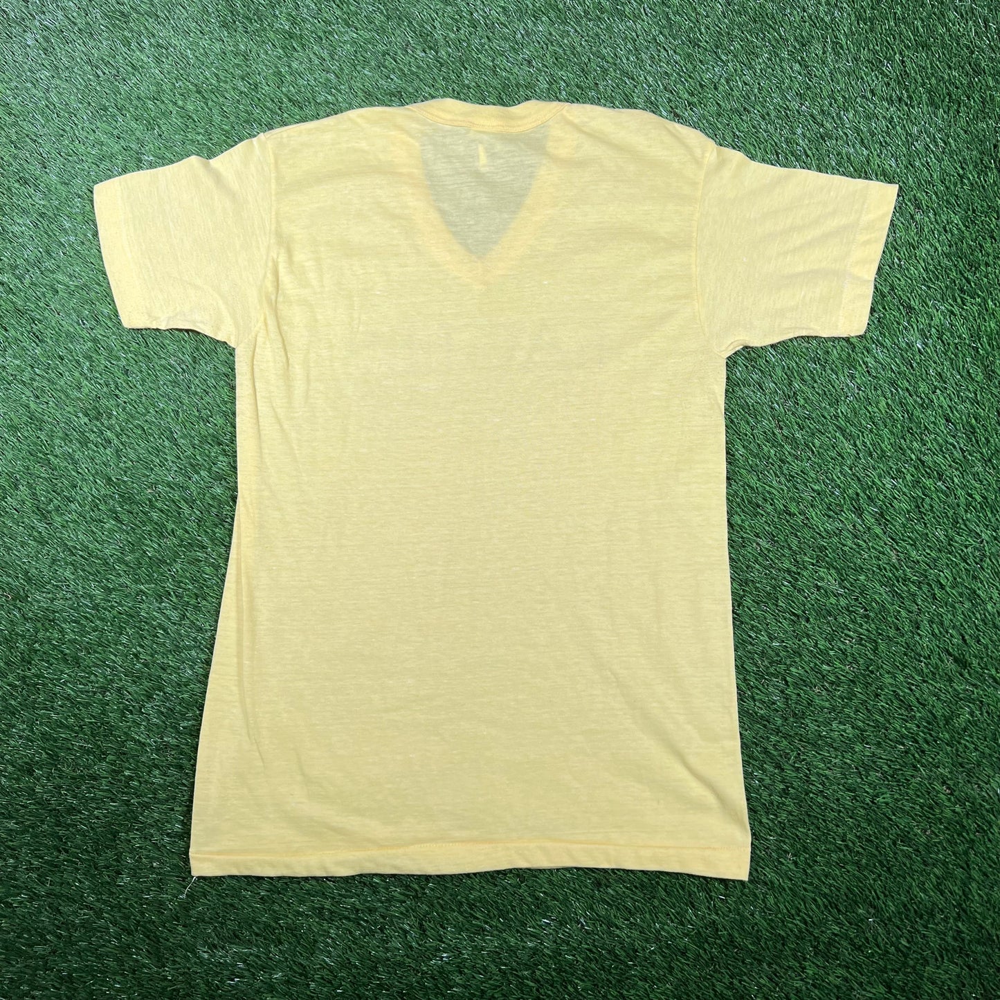 1980s Eagles The Long Run Yellow Tee Size Large USED v17087