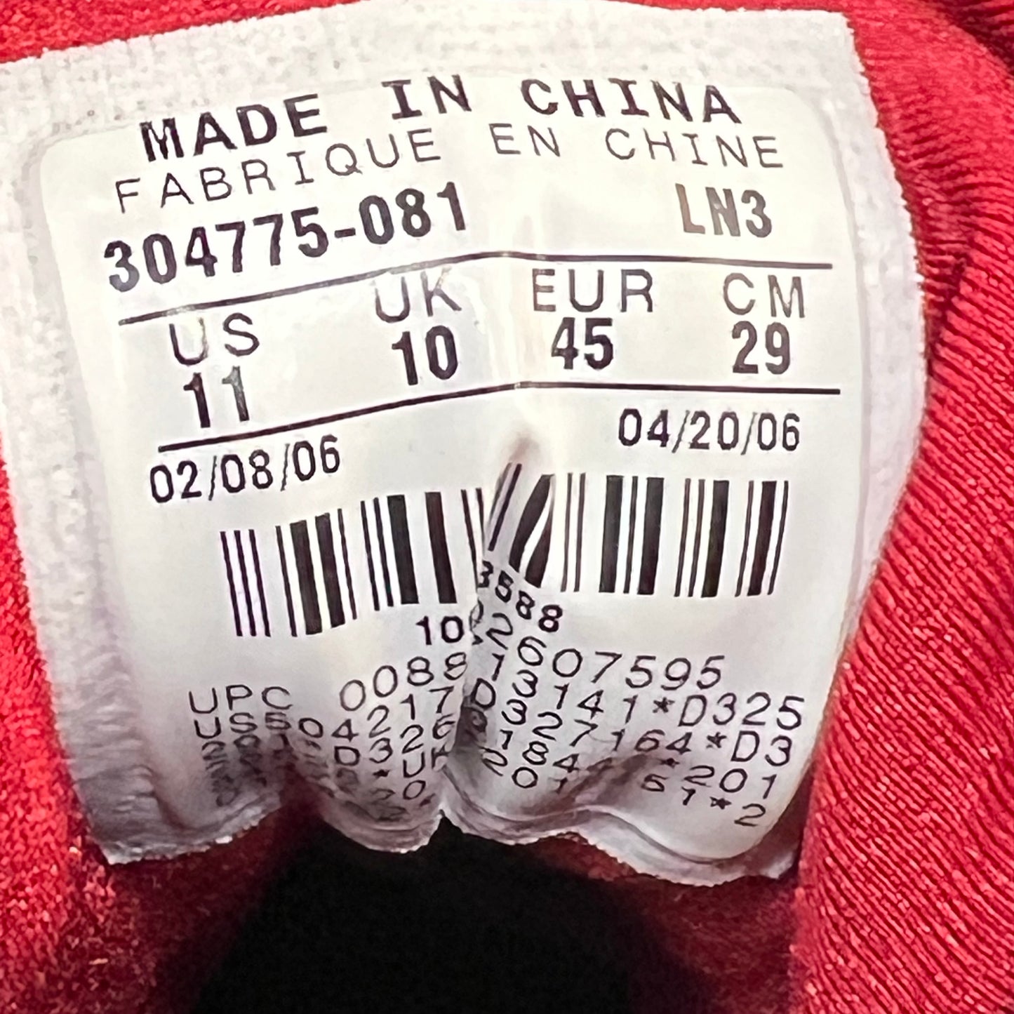 Jordan 7 Citrus (2006) Size 11 USED s19798