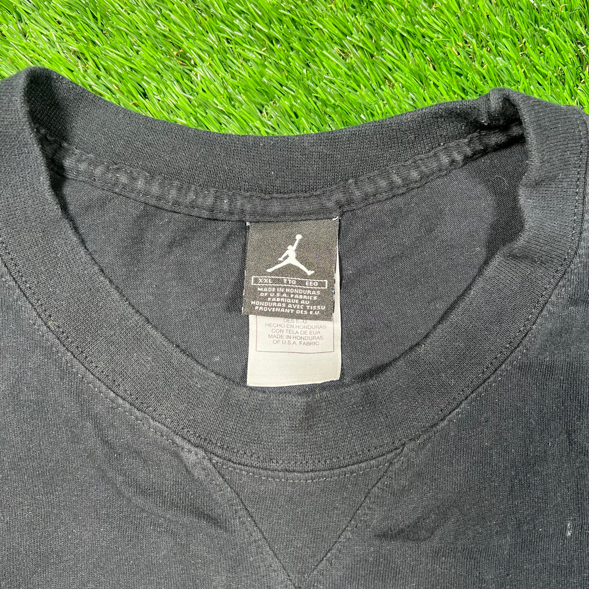 Y2K Jordan 11 Black Tee Size XXL USED v18723